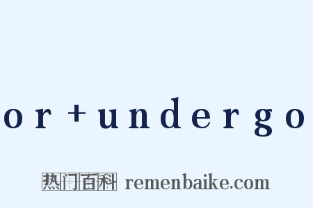 or+undergo是什么意思的图片